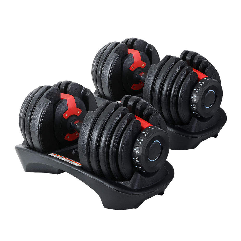 Everfit 24kg Adjustable Dumbbell Set Pair