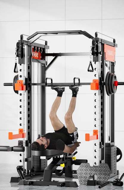 SmartFit M1 Max 130kg Pin Loaded Multi Functional Training Smith Machine Home Gym Power Rack Machine package