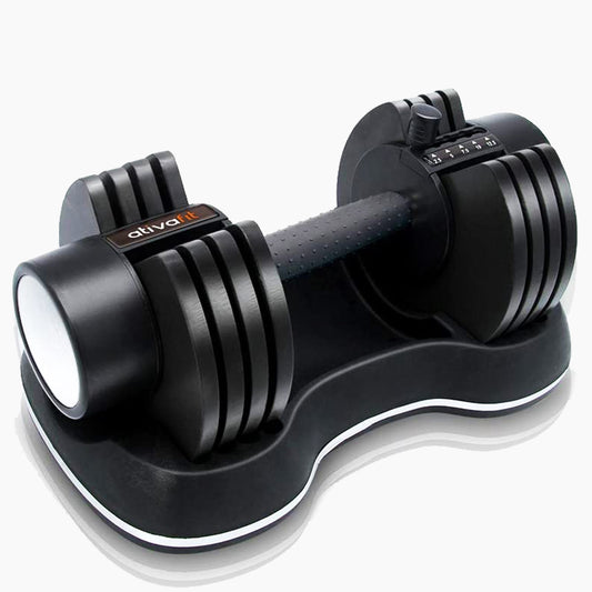 ATIVAFIT 12.5kg Adjustable Weight Dumbbell, for Home Gym Fitness Training