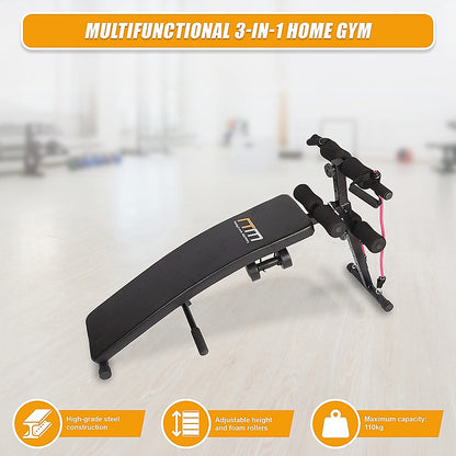 Foldable Incline Sit Up Bench for Home Gym Ab Workout Training
