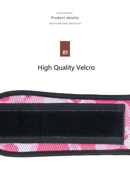 Size M Grey Camouflage Camo Weightlifting Belt - EVA Nylon Gym Belt for Squats, Deadlifts & Lumbar Support