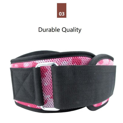 Size M Grey Camouflage Camo Weightlifting Belt - EVA Nylon Gym Belt for Squats, Deadlifts & Lumbar Support