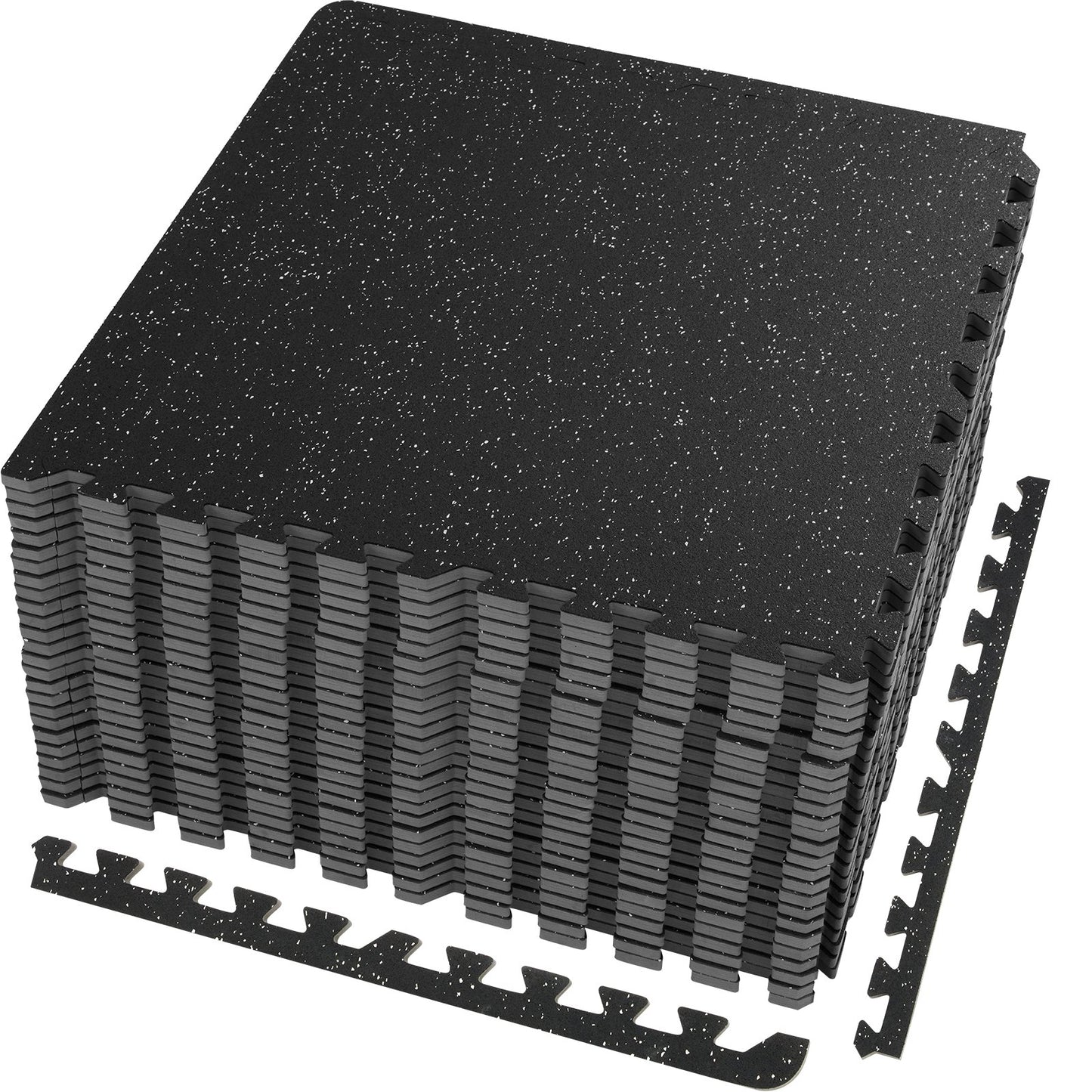 VEVOR EVA Interlocking Foam Floor Mats, 0.56 in Thickened 25 Pcs Puzzle Rubber Tiles, 24 x 24 in Exercise Floor Mat for Workout & Fitness, Heavy Duty Flooring Mats for Home, Gym, Office-100 Sq Ft