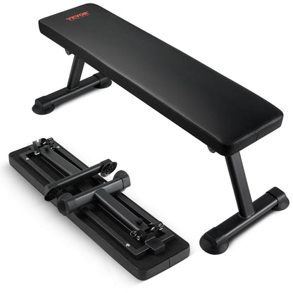 Flat Weight Bench, Foldable Strength Training Bench, Utility Workout Bench for Full Body Workout, 1000 LBS Press Bench for Home Gym Exercise, for Multi-Purpose Weight Training and Ab Exercises